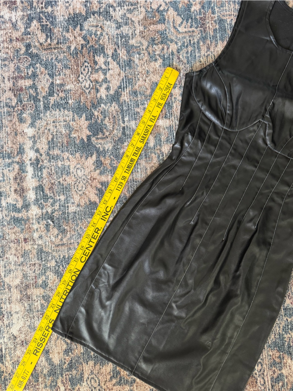 NEW Lioness Le Chateau Pleather Corset Style Bodice Sleeveless Mini Dress XS - Picture 10 of 14